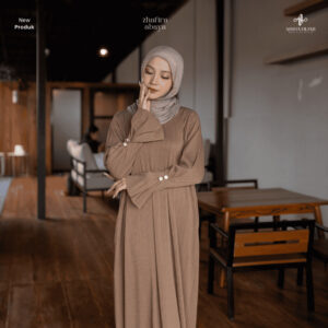 Abaya Knit Premium Zhafira &ndash; Abaya Simple Elegan, Nyaman & Busui Friendly