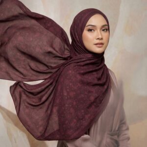 Pashmina Motif Print Series Ceruty Babydoll | Chiffon - Velvet Paisley