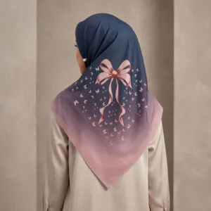 Hijab Voal Segiempat Laser Cut Premium Motif Floral Butterfly Kekinian