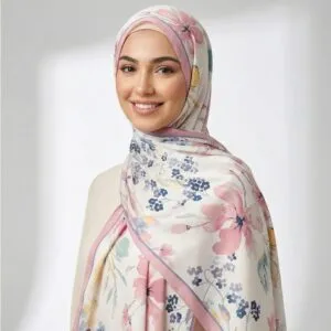 Pashmina Motif Print Series Ceruty Babydoll | Chiffon - Spring-Garden