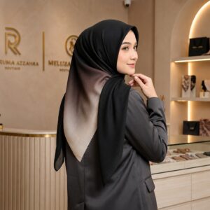 Hijab Voal Segiempat Laser Cut Premium Ombre Gradasi Warna Kekinian