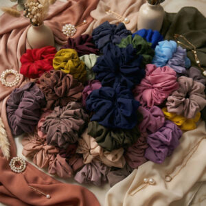 Scrunchie Hijab Ceruty Babydoll Premium / Jersey | Ikat Rambut Cepol Anti Pusing