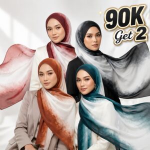 Pashmina Ink Flow Series Ceruty Babydoll Premium Motif Elegant