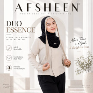 AFSHEEN Elara Hijab Instan Bandana 2 Tone Bergo Rayon Airmax Premium